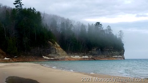 Fog rolling in at Pictured Rocks