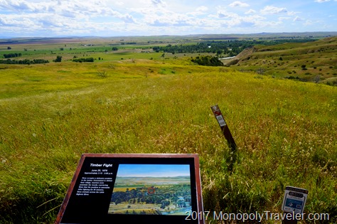 Looking at the landscape at a portion of Custer's Last Stand