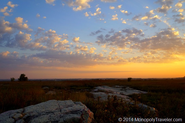 Sunset over the Blue Mounds