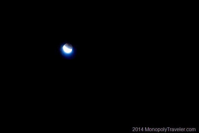 The Lunar Eclipse Underway as I was Leaving the House