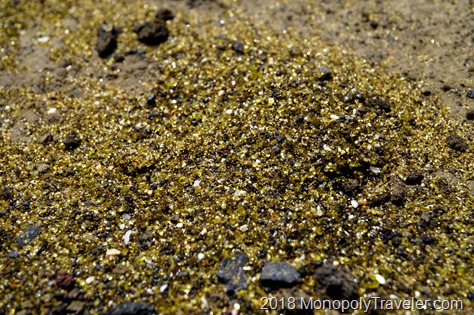 Close up of the green sand