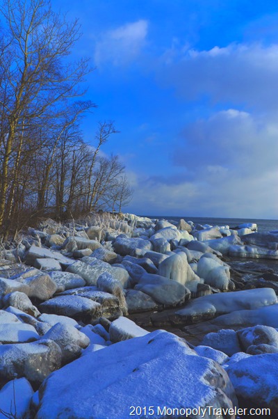 Ice Covered Shoreline of Lake Superior