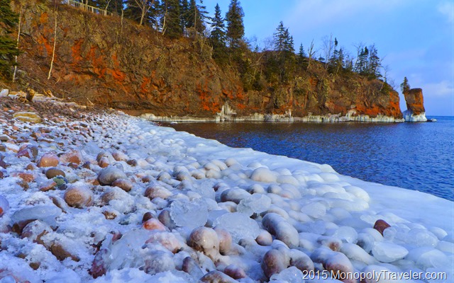 Ice Covered Beach on the North Shore