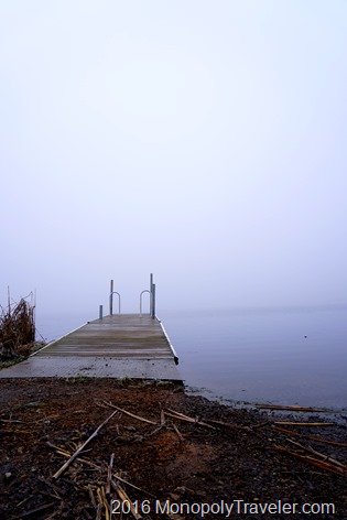 Dock leading into the fog