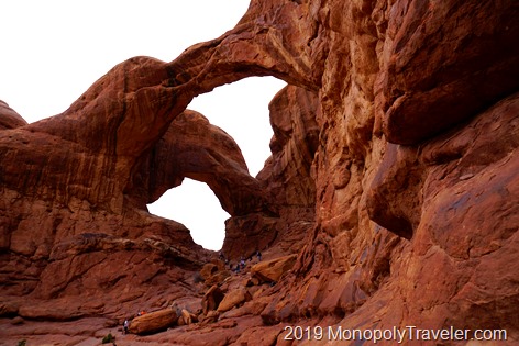 A potential composition to photograph Double Arch at night