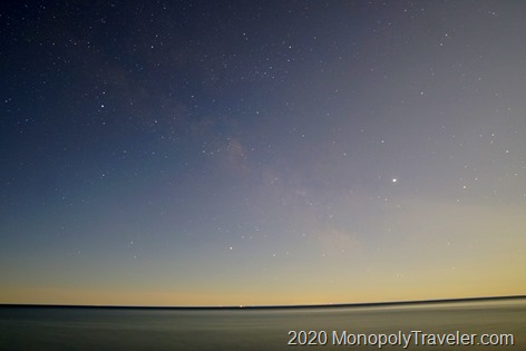 A faint view of the Milkyway over Lake Superior