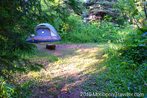 Our campsite at Feldtman Lake