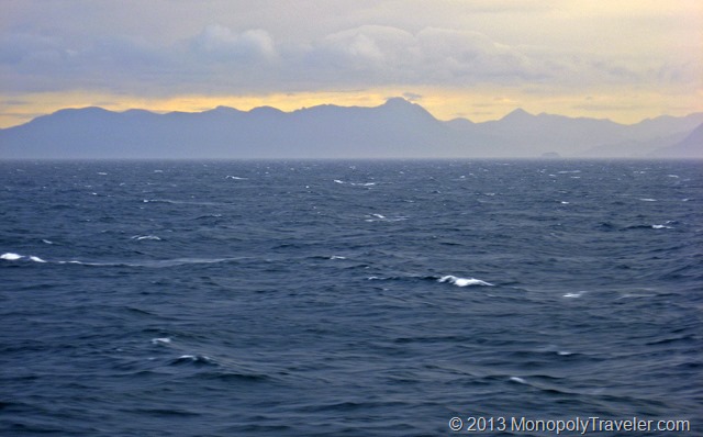 Rougher Waters with Mountains in the Background