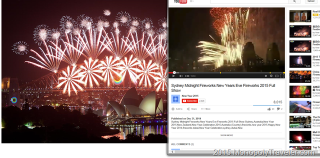 2015 New Years Eve Fireworks in Sydney Australia