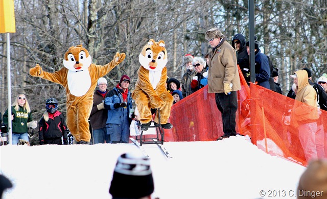 Chip and Dale Barstool Skiing