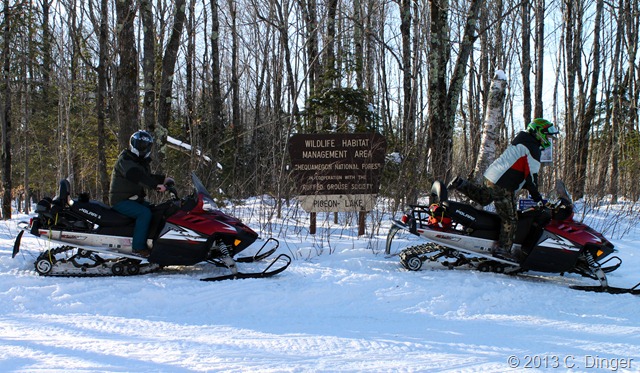 Snowmobiling in the Chequamegon National Forest